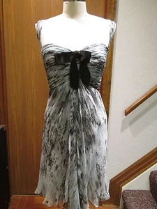 Oscar de la Renta Light Blue Silk Sleeveless Dress with Wrap Size 6 - Picture 1 of 12