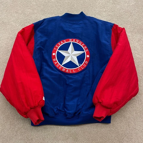 Texas Rangers Jacket Men 2XL Coat MLB Baseball Vintage 90s Starter Winter USA Cover