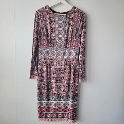 Vestido lápiz midi elástico cachemira WHBM White House Black Market para mujer talla 8 Foto 1 de 4