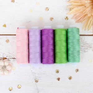 Threadart 5 Color Pearl Cotton Thread Set French Bouquet Shades | 75yd Spools... - Picture 1 of 8