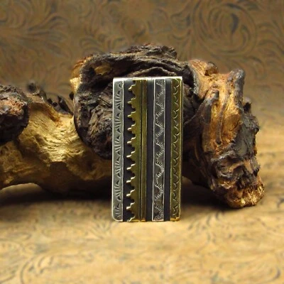 Sterling Silver And Brass Navajo Money Clip By Tom & Rose Singer - Image 1 of 4