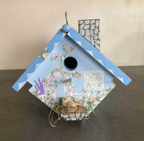Handcrafted and Hand Painted Birdhouse Betty Tontalo Cover
