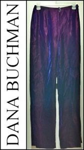 👖🛍$169 Dana Buchman Vestido Azul Terciopelo Incandescente Mujer Pantalones ~ 4 M3020 - Imagen 1 de 12