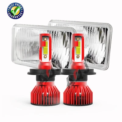 Pair 7x6" LED Headlights Hi-Lo Beam For GMC C1500 C2500 C3500 1979-1986 Foto 1 de 4