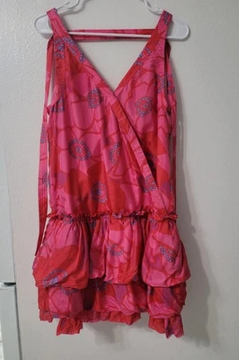 Mini Vestido para Mujer Mark Jacobs Talla 6 Fushia Rosa y Rojo Seda 100% Foto 1 de 4