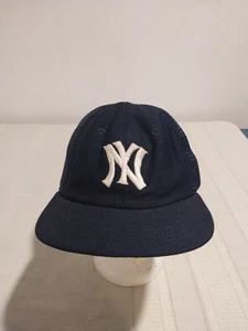Vtg New York Yankees Hat Cap SnapBack MLB Baseball Trucker Mesh 80s 90s New Era - Picture 1 of 6