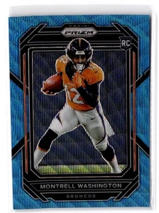 2022 Panini Prizm Montrell Washington RC #356 Blue Wave Denver Broncos - Picture 1 of 2