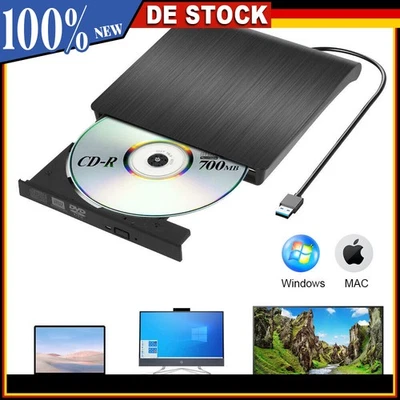 ZREE Externes DVD Laufwerk USB 3.0 Brenner Slim CD,DVD-RW Brenner Für-PC Laptop NEU