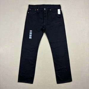 Levi’s 501 Original Fit Herrenjeans 36 x 34 schwarz gerades Bein Knopfleiste - Bild 1 von 17