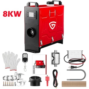 Diesel Air Heater 8KW bluetooth APP LCD w/Adapter Thermostat Remote For Car Home - Picture 1 of 19