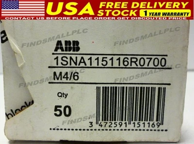 NEW Box of 50 ABB 1SNA115116R0700 Terminal Blocks - Image 1 of 4