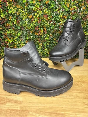 Botas con suela Vibram con cordones resistentes al aceite 1121 16 15164 EE. UU. negras para hombre 14 3E AMPLIAS Foto 1 de 4