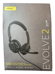 NEW Jabra Evolve2 30 SE MS Stereo USB-A (NOT USB-C) Headset 23189-999-979 - Picture 1 of 3
