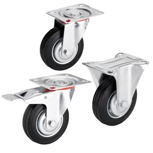 Transportrollen Schwerlastrolle Bockrolle RED Laufrolle Ø75-200mm 4er Set SOTECH - Bild 1 von 13