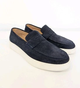 MR P. Peter Gamuza Penny Mocasines Gamuza Zapatos Azul - UK 10 EU 44 - PRECIO DE VENTA SUGERIDO POR EL FABRICANTE £215 - Imagen 1 de 12