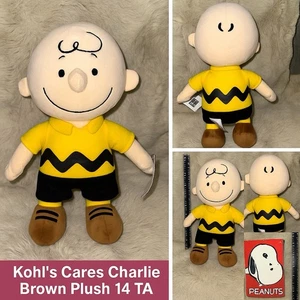 Kohl’s Cares Charlie Brown Plush Peanuts 14” Stuffed Toy with Tag Snoopy Series - Picture 1 of 5