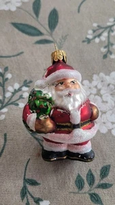 Impuls Weihnachtsmann im Kamin mundgeblasen Glas handbemalt Weihnachtsschmuck Polen - Bild 1 von 6