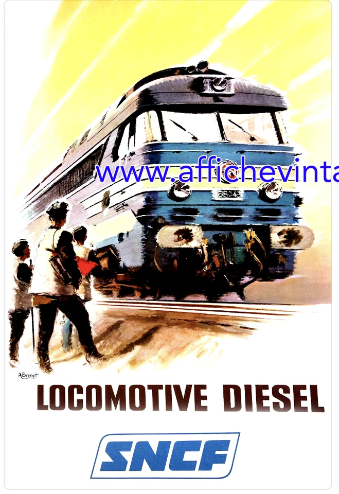 affiche poster sncf locomotive diesel - Photo 1/1