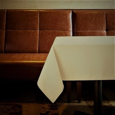 Riegel Restaurant Quality Tablecloth ~ Permalux Ivory 64" x 64" Square NEW - Image 1 of 4