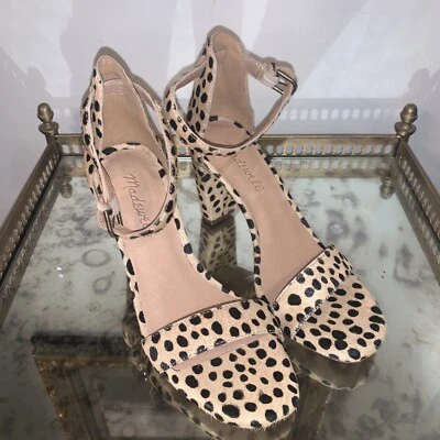 Босоножки женские Madewell Brooke с ремешком на лодыжке 6 дюймов точечные икроножные волосы - Изображение 1 из 4