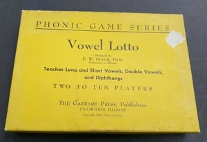 VINTAGE DOLCH PHONICS GAME VOWEL LOTTO 1949 EDITION - Picture 1 of 8