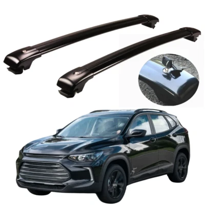 Cross Bar Fits For chevrolet tracker 2019-2024 Roof Rail Rack Lockable Cargo Bar - Image 1 of 4