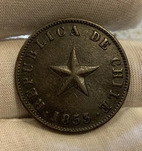 1853 CHILE CENTAVO - Combined shipping! B362 - Picture 1 of 2