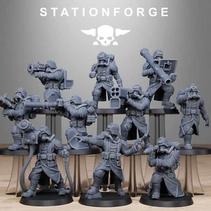 Imperial Soldiers of the Grim Guard, Death Division, Rocketeers Korps x 10 - Picture 1 of 12