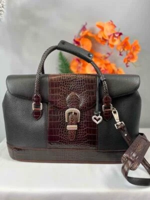 Винтажный BRIGHTON для бизнеса коллекции двухцветный женский портфель сумка - Изображение 1 из 4