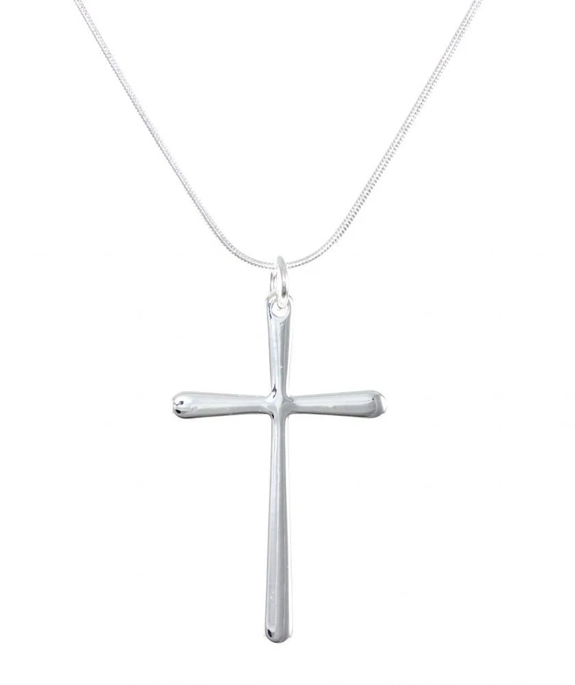 Silber Kreuz Massive Halskette Rosenkranz Unisex Geschenk Anhänger Ø 46mm - Bild 1 von 1