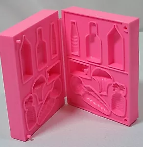 Barbie Nevera Almuerzo Caja Picnic Plástico Rosa 1993 Dream House Artículo De Colección - Imagen 1 de 8