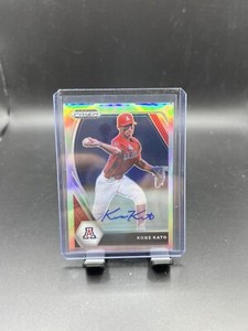 2021 PRIZM DRAFT KOBE KATO ROOKIE SILVER REFRACTOR AUTO #217 ASTROS PD