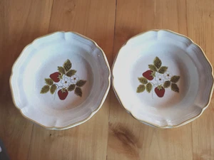 2 MIKASA Strawberry Festival Cereal Soup Bowls 8.5 Inch Excellent Condition - Picture 1 of 5