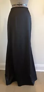 JS COLLECTION Gonna nera maxi lunga formale da sera in raso taglia 4 - Foto 1 di 5
