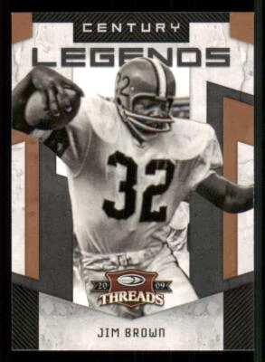 2009 Donruss Threads Century Legends #7 Jim Brown - Image 1 of 2