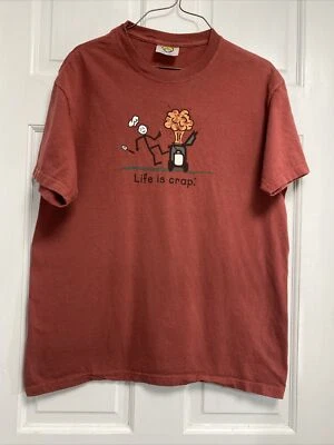 Camiseta Life Is Crap Offside LLC Talla Mediana Gráfica Verano Parrilla Picnic Foto 1 de 4