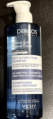 Vichy Dercos Mineral Soft and Fortifying Shampoo 400ml New - Image 1 of 3