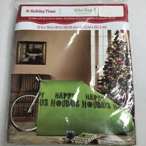 Holiday Time grün Weihnachten Vinyl Fahrradtasche 42" x 18" x 80" ideal für große Geschenke - Bild 1 von 5