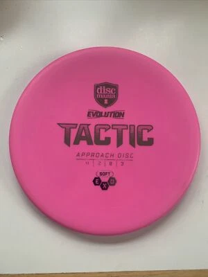 Discmania Exo Soft Tactic Pink 175g Evolution Approach Disc Golf Silver Foil - Image 1 of 4