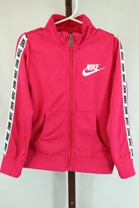 Nike Boys Red Zip Front Long Sleeve Jacket Size 5-6 Pre-loved - Picture 1 of 6