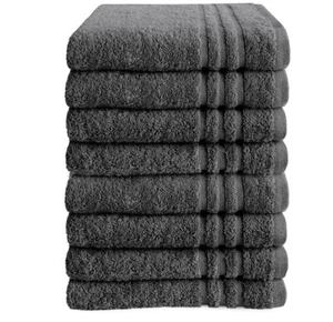 Dunkelgraues Badetuch 500 gsm 100 % Baumwolle 70x130 cm - Bild 1 von 2