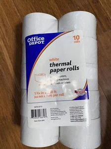Office Depot® Thermal Paper Rolls, 1 3/4" x 230', White, Pack Of 10 554-085 - Picture 1 of 2
