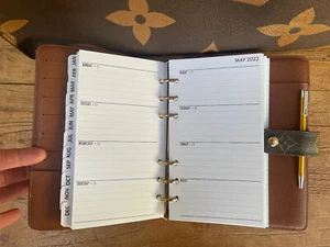 2025 Tabbed Calendar FITS Louis Vuitton LV Medium MM Agenda+2 Formats + MORE!! - Picture 1 of 9