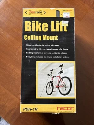 Racor ProStor Bicycle Hoist Heavy Duty 50lb Bike Lift Ceiling Mount Storage NOB! - Image 1 of 4