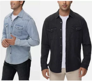 NEW!! Frye Men's Vintage Denim Button-Down Jackets Variety #571 - Picture 1 of 13