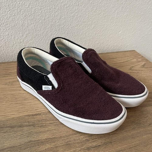 VANS Comodi slip on marrone impilati nero da uomo taglia 6 donna stile pelle scamosciata 7 5