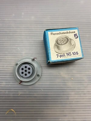 VEB MIKROFONTECHNIK GEFELL Flanschsteckdose male 7 pol. NS 106 RFT-NS  RFT  - Bild 1 von 4