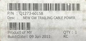 HP - GW Trailing Cable Power - Q1273-60158 - Afbeelding 1 van 1