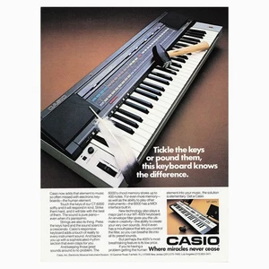 Casio CT-6000 Keyboard Vintage Magazine Print Ad 1985 - Picture 1 of 1