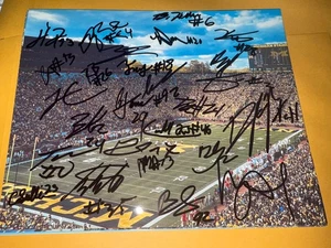 2025 Michigan Wolverines team signed FOOTBALL 8x10 photo - Picture 1 of 1